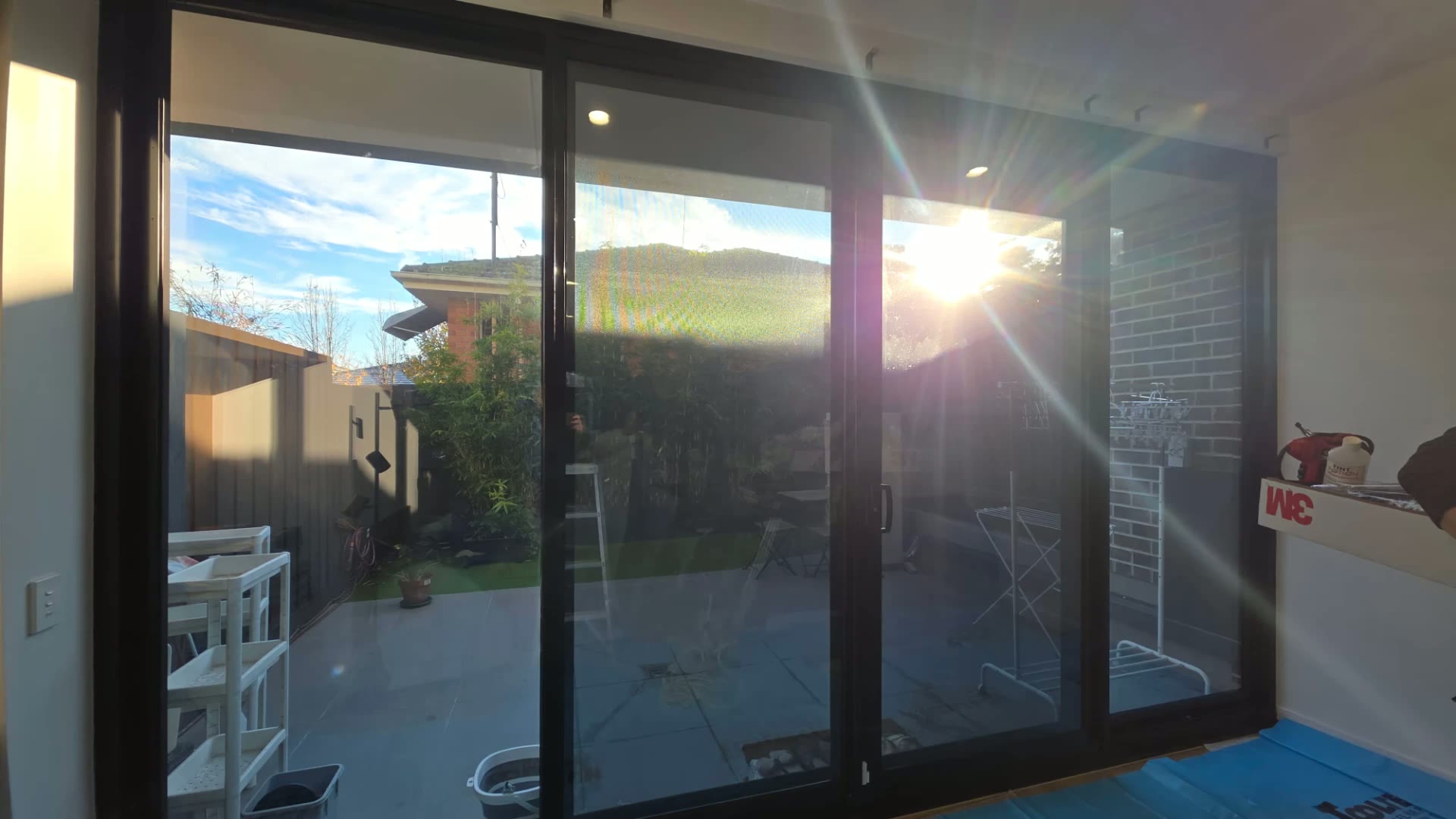 ASWF Legacy 70 window film installed on sliding glass doors at a Balwyn townhouse
