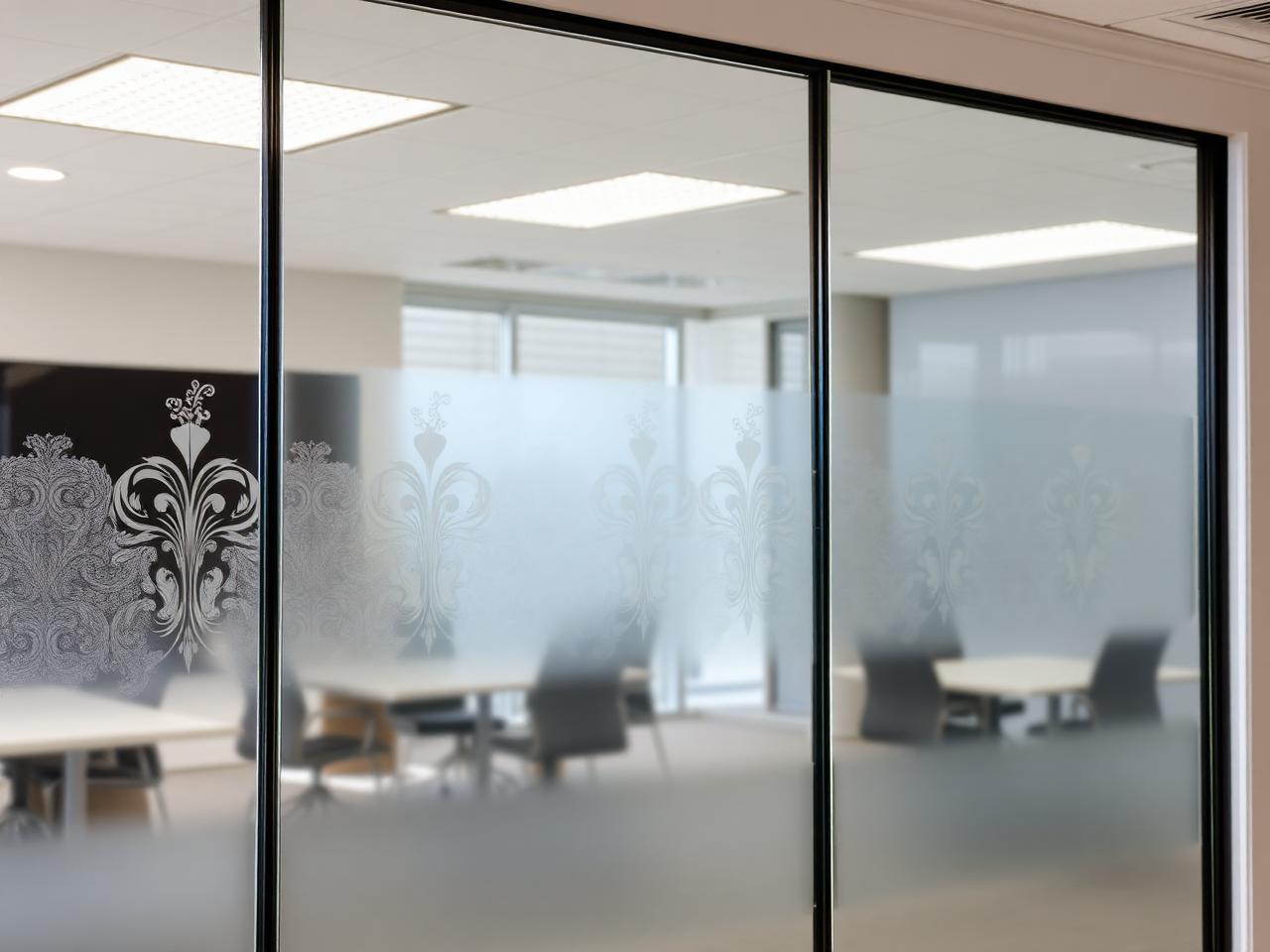 Frosted privacy film on a Melbourne bathroom window