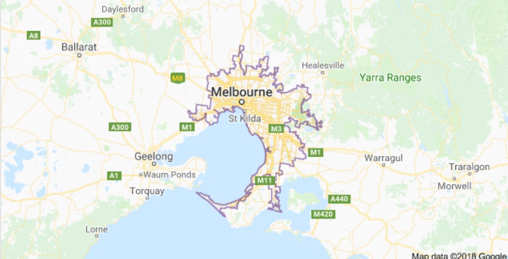 UV Window Coatings Melbourne service area map