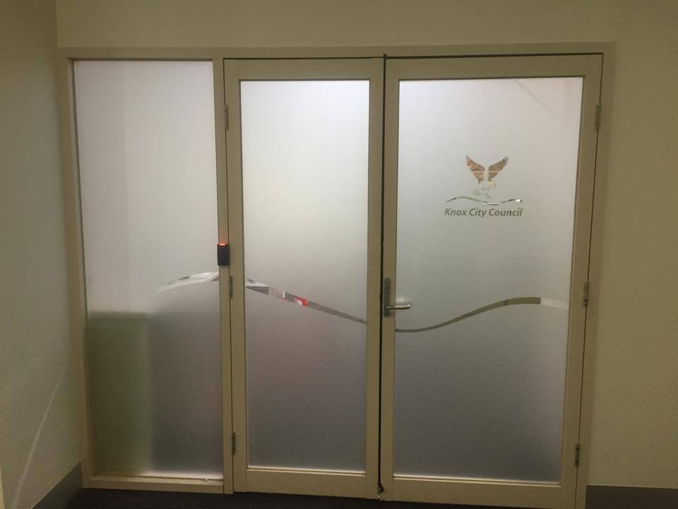 Aged window film showing slight purpling on a residential Melbourne window