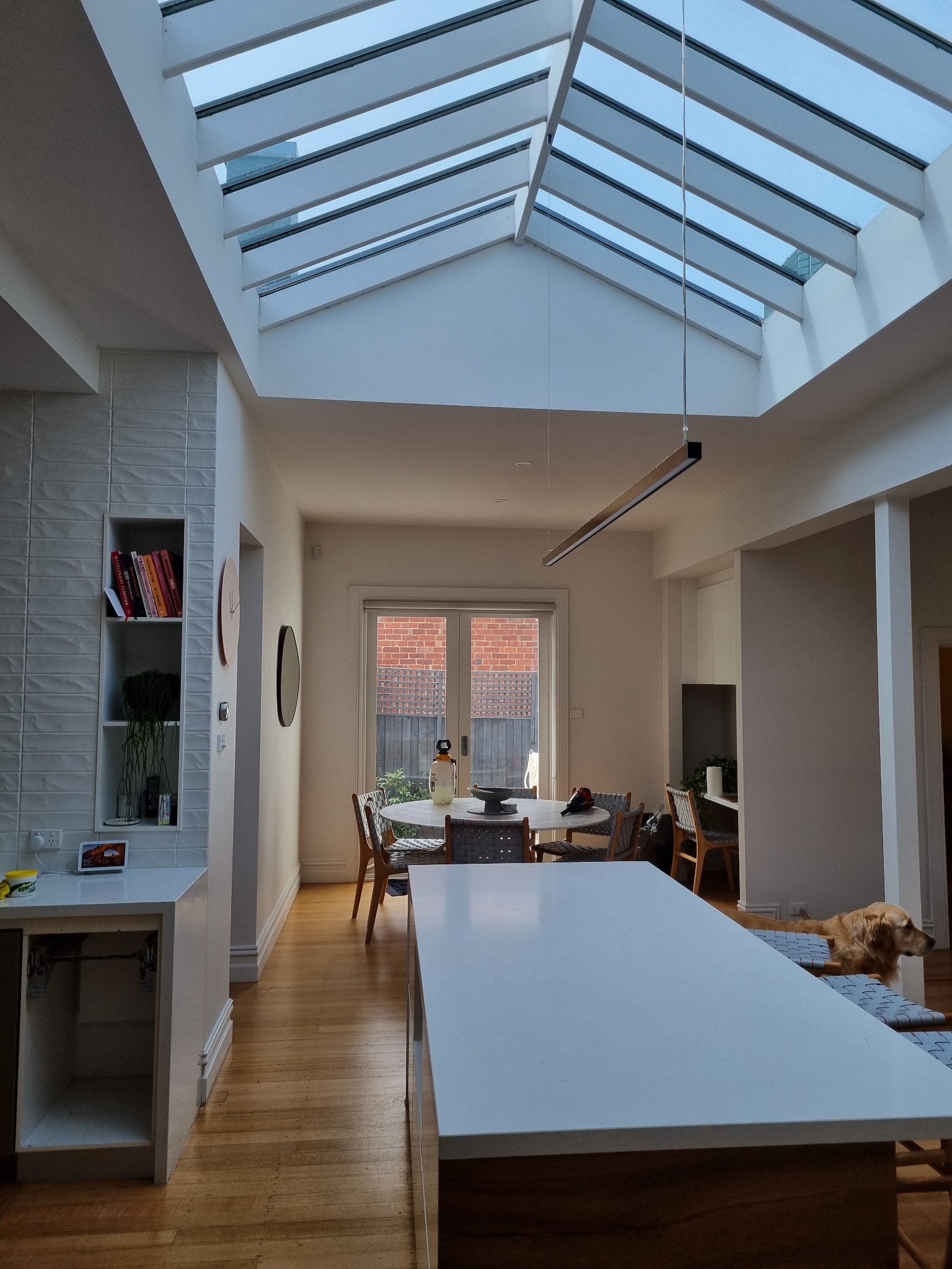 Large skylight over modern Melbourne kitchen