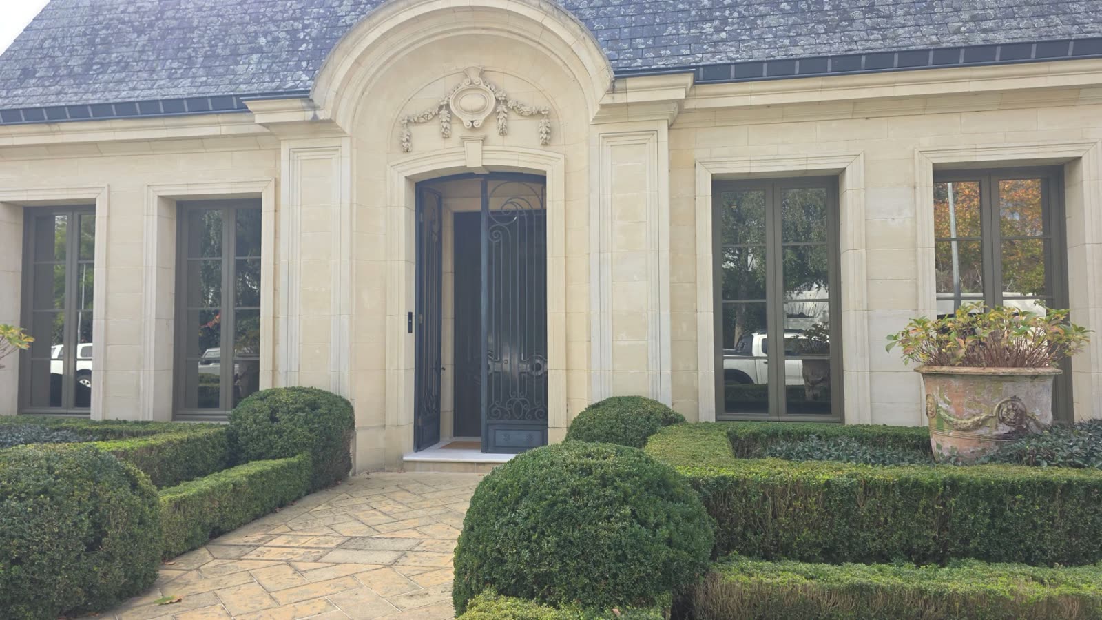 Street-facing windows with 3M Night Vision 25 at a Toorak residence