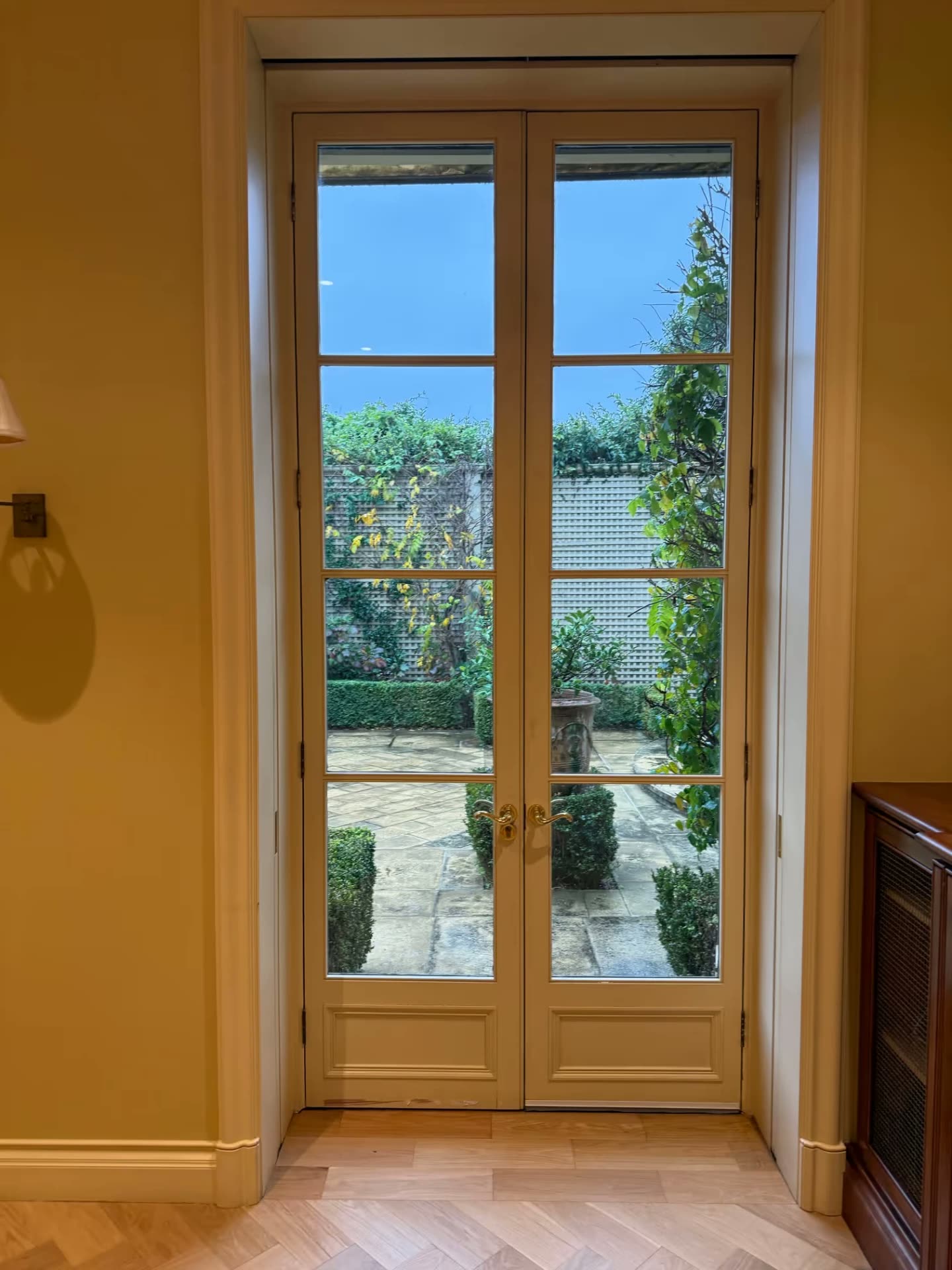 View from inside a Toorak home through windows treated with Night Vision 25