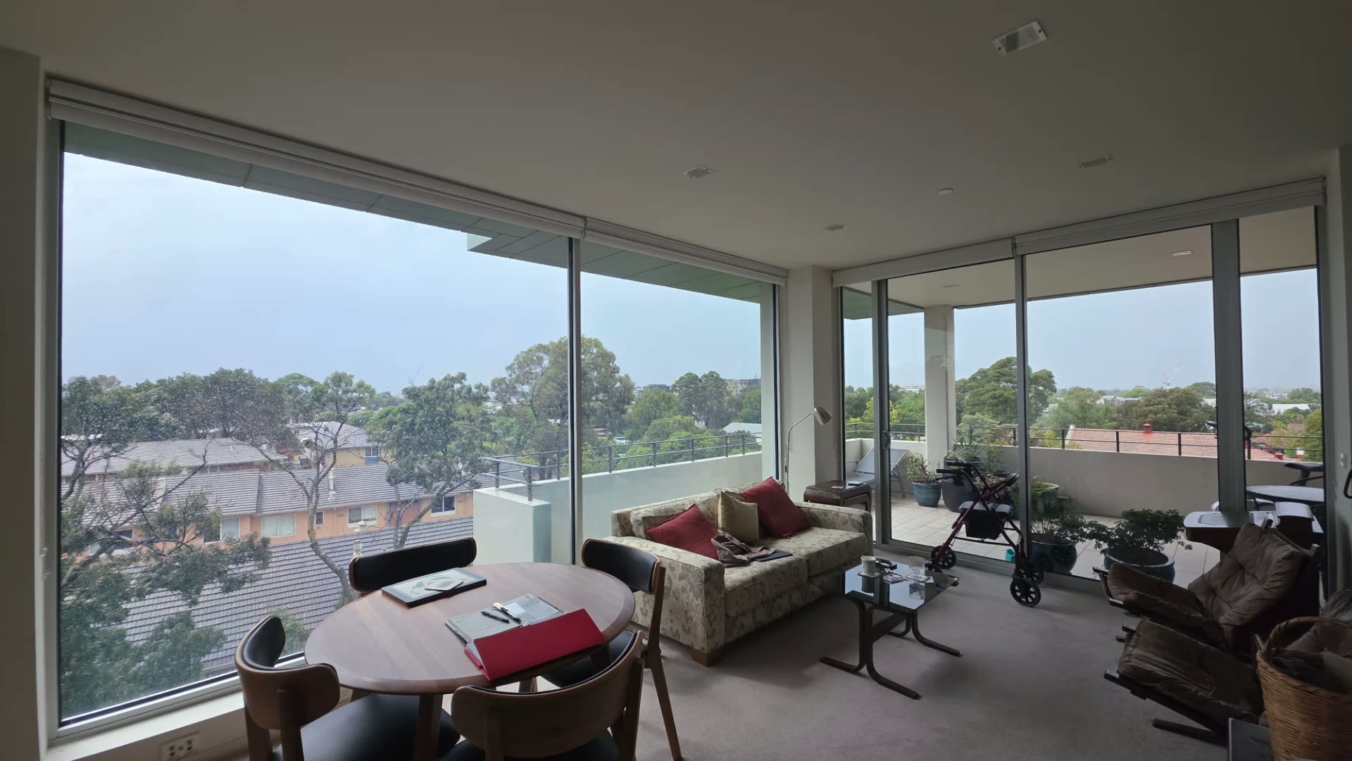 3M Prestige 40 window film installed with raised roller blinds in a Princes Hill apartment